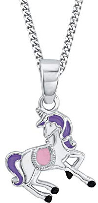 Prinzessin Lillifee Kette mit Anhänger 925 Sterling Silber Mädchen Kinder Halsschmuck, 35+3 cm, Silber, Kommt in Schmuck Geschenk Box