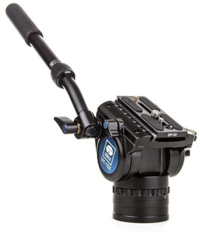 Sirui Pro Fluid Video Neiger mit Schnellwechselplatte, Separater Friktion, Arm verlängerbar, 90 mm schwarz