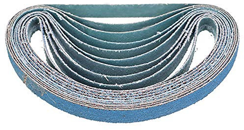 Sanding Belts MASO 13mm x 457mm 40 Grits Power Tool Sander Abrasive Sanding Belts Metal Grinding Sanding Belts for Power Tool Sander - Pack of 10pcs for Grinding Sharpening Derusting Stripping