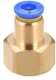 sourcing map Pression Connexion Tube Raccord Adaptateur 6mm Tube Diamètre Externe x 3/8PT Femelle Droit Pneumatique Connexion Connect Tuyau Raccord