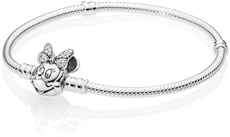 PANDORA Disney Pavé Minnie Maus-Kugelverschluss Schlangen-Gliederarmband 597770CZ Damenarmband