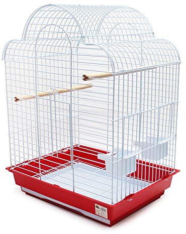 BPS Jaula Loro Metal para Pájaros Jaula Grande con Comedero Bebedero Saltador Cubeta Color envia al Azar (49.5 x 41.5 x 69 cm) BPS-1150