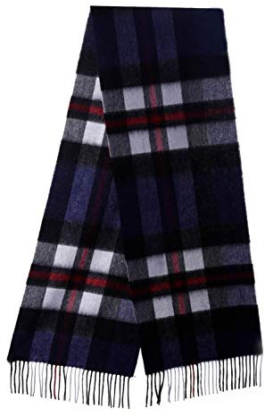 Edinburgh Cashmere Exploded Thomson - Bufanda de cachemira, color azul marino