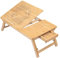 Schramm Rocco e.K. Betttablett Laptoptisch in 3 Varianten wählbar Laptop Betttisch Bambus Bett Tablett klappbar mit Füßen zum Aufstellen kippbar Laptopunterlage, Größe:Typ 2