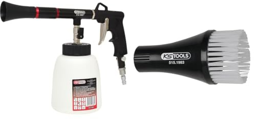 KS Tools 515.1980 Druckluft-Reinigungs-Pistole & 515.1983 Bürsten-Aufsatz