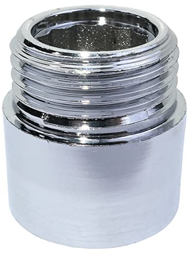 AERZETIX - Racor Prolongación de Unión Recto para Atornillar - Rosca Macho/Hembra 1/2 - Longitud 15mm - en Metal Cromado
