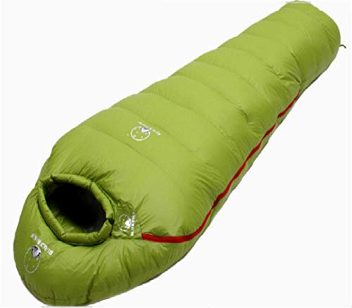Hensftods Goosedow3 Winterschlafsack für Camping, weiche Gänsedaunen, ultraleicht, warme Nähte, Doppelschlafsack, 1000 g, Weiß