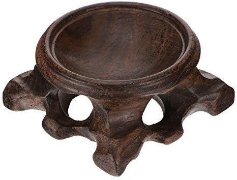 Happyyami Wood Base for Crystal Balls and Decorative Objects Elegant Wooden Stand for Home Decor 4.5Cm