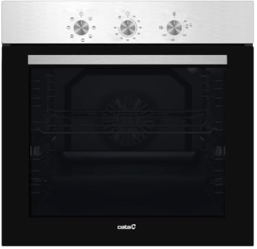 Cata Horno Multifunción MES 8007 X con 7 Funciones. Puerta Panorámica Full Glass. Iluminación Interior. Ancho de 60 cm. Capacidad 80 L. Acabado en Inox y Cristal Negro.