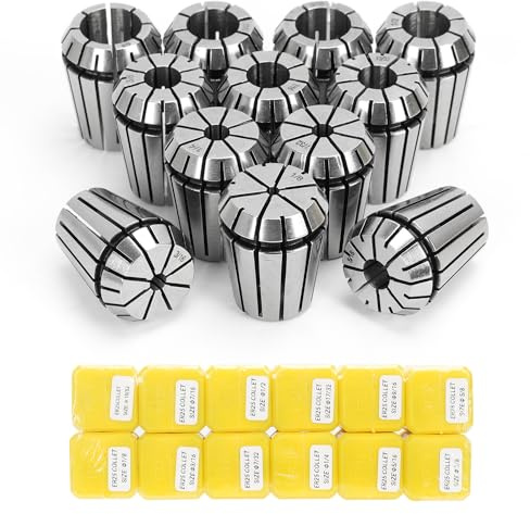 SILIVN 12PCS ER25 Spring Collet Set for CNC Engraving Machine