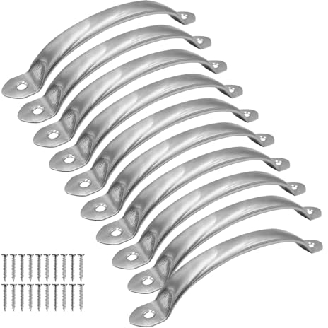ONEBO 10 Pezzi Maniglie Acciaio Inox,Maniglie per Mobili da Cucina,Maniglie Armadio,Maniglie Cucina,per cucina, armadio, cassetto, bagno, camera da letto (argento)