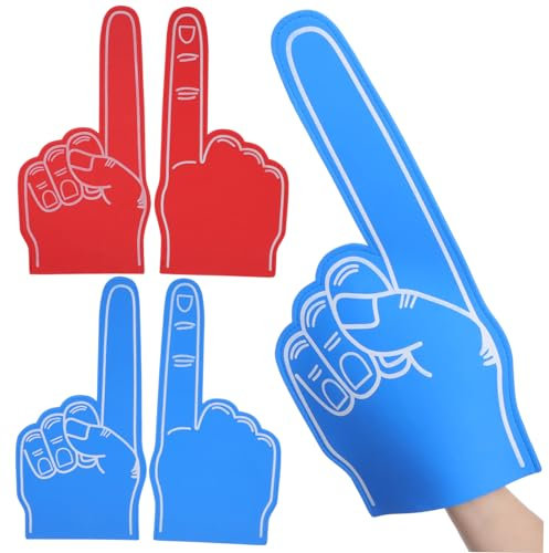 GOOHOCHY 4 Stück Riesige Schaumstofffinger Sport-Fan-Finger Für Cheerleading-Requisite Partyzubehör