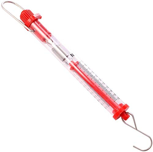 UNbit Balanza de Resorte de dinamómetro de plástico con Escala mecánica de 2 uds con Gancho Colgante-Equipo de Laboratorio de dinamómetro de Cilindro de Escala de Resorte Básculas