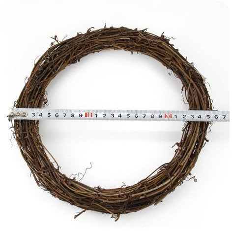 Hrlace Rebenkranz Adventskranz Rohling Türkranz Kranz Rohling Kranz aus Zweigen Naturkranz Wandkranz Dekokranz für DIY Handwerk Halloween Weihnachten Ostern Hochzeit Party Dekor 25 cm