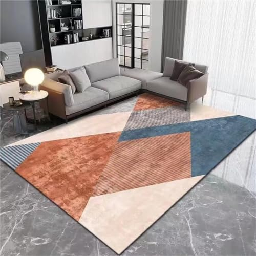 RUGMRZ Restaurant-Teppich Teppich Korridor Rechteckiger Orange Innendekoration Rugs for Living Room 120X160Cm 3Ft 11.2''X5Ft 3''