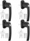 AUTOUTLET 4PCS Poignées de Fenêtre Verrouillable à Clé en Aluminium Blanc Poignée de Porte de Balcon Windows avec 8PCS Vis et 8 PCS Clés pour à Toutes Les Fenêtres et Portes de Balcon Courantes(Noir)