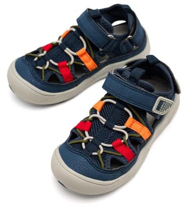 Gioseppo DUNBARTON - Sandalias Californianas para Niño, Comodidad y Estilo, Diseño Podológico para el Cuidado del Pie, Correa Ajustable y Suela Antideslizante, Color Azul Marino, Talla 28
