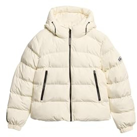 Superdry Damen Sports Steppjacke mit Kapuze