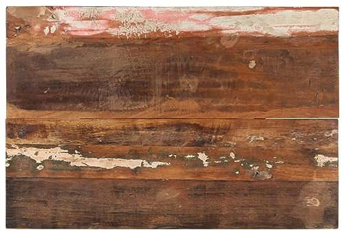 Juroupi Tischplatte Rechteckig 60x90 cm Tabletop Holzlatten Schreibtischplatte Massivholzplatte Tischplatte 25-27 mm Altholz Massiv