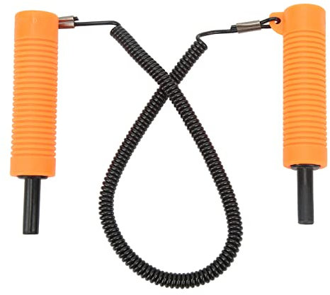 PerGar Sicherheitspickel Zum Eisfischen, Einziehbare Eisahlen aus Edelstahl in Orange, Ausrüstung Zum Eisfischen, Geeignet für Outdoor-Sportarten und Eisfischen Im Winter