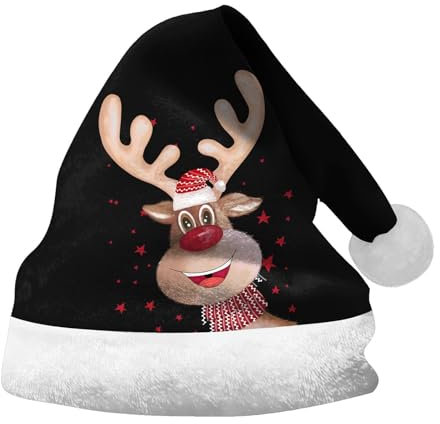 boseucn Weihnachtsmütze Nikolausmütze Erwachsene Familie Weihnachten Unisex Weihnachtsfeier Santa Mütze Plüsche Mütze Weihnachten Muster Weihnachtsmütze Nikolausmütze Festliche Partys Im Neuen Jahr