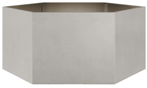 ShGaxin Pflanzkübel Sechseckig 104x90x45 Edelstahl, Blumentopf Gross, Blumenkasten Balkon, übertopf, Pflanzkasten, Flowerpot, Kräuterbeet Für Die Küche, Vertikalbeet - 851133