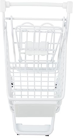 Abaodam Chic Mini Supermarket Handcart Creative Shopping Cart Decoration for Office and Play Lightweight Iron Trolley for Storage of Pens Cosmetics Gadgets