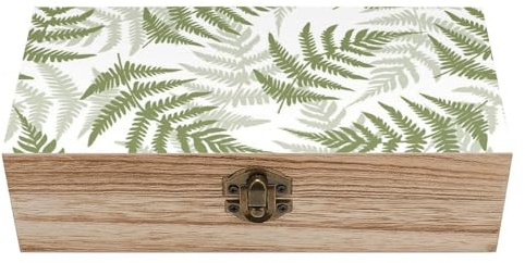 New Zealand Maori Fern Wooden Craft Storage Boxes with Lids Keepsake Treasure Jewellery Box Organiser