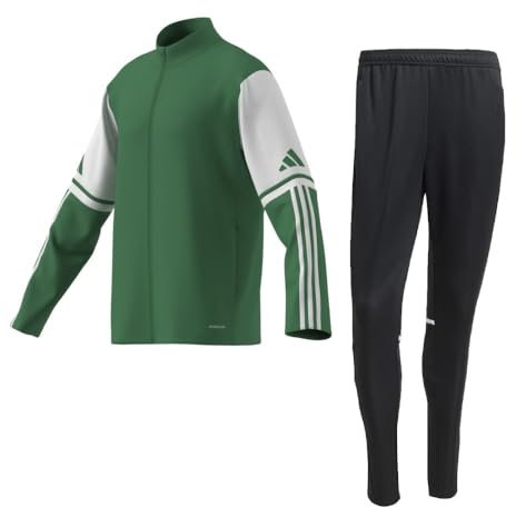 Addias Trainingsanzug Herren grün schwarz Squadra 25 Gr/XL - Sportbekleidung Set