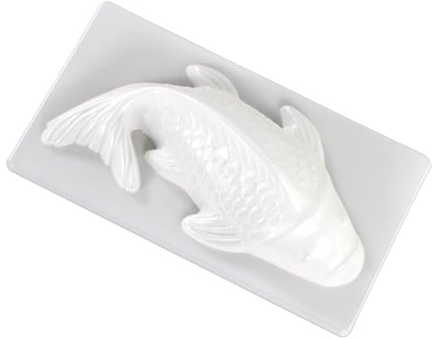 Koi Fisch 3D Kuchenform - Lebensmittelechte Silikonform, Gebäckform | Vielseitige Motivform Mit Realistischem Fischmuster Für Pudding, Kuchen, Reisformen, Ideal Für Backen Von Festlichen Süßspeisen Zu