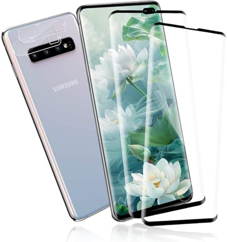 Cable Leader 2 Stück Schutzfolie für Panzerglas für Samsung Galaxy S10 Plus + 2 Stück Kameraschutzfolie, 3D Keine Blasen Displayschutzfolie, Ultrabeständig HD Schutzglas für Samsung Galaxy S10 Plus