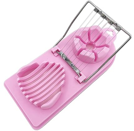 Sharplace Eierschneider für hartgekochte Eier, professionelles Küchenzubehör, multifunktionaler Erdbeerschneider für Haushaltsgemüse, Rosa
