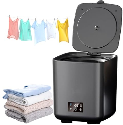 Lavadora portátil, lavadora y secadora totalmente automática con limpieza profunda, 4 modos de limpieza, mini máquina de lavandería para ropa de bebé, ropa interior, camping y viajes