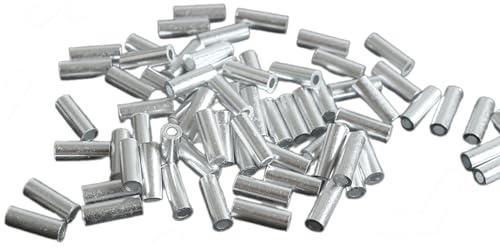 ZUXOCY Set di manicotti a crimpare da pesca Singoli Barili Manica a crimpare Manicotto a crimpare Tubo Connettori per lenza da pesca Manicotto a