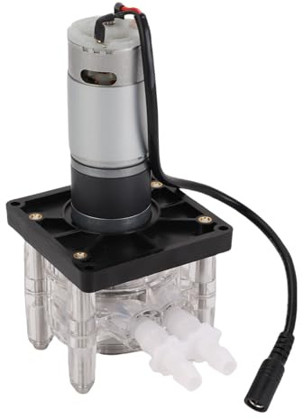 Fafeicy Peristaltisk Pump Högflödeshastighet Justerbar Hastighet DC Borstad Motor Lab Vätskedoseringspump för Akvarieanalys och Laboratorium (EU)