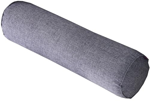 SLPMIMOGLV Nackenrolle mit Bezug Rollenkissen lang 15x40/15x60/20x80/20x100cm Weichem Zylindrisches Nackenkissen Multifunktional Stützkissen,für Betten und Sofas Yoga(Grau,20x140cm)