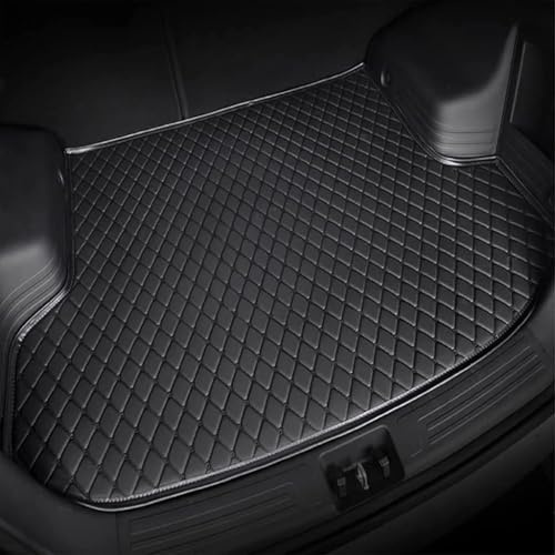 Auto Pelle Tappetini Bagagliaio per MG ZS hybird 2024 2025 2026, Antiscivolo AntiGraffio Tappeti Bagagliaio Protezione Tappeto Interni Tappeto,A-Black