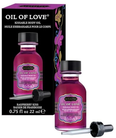 Kama Sutra Huile d'Amour Huile corporelle pour baisers Raspberry Kiss Transparent 22 ml