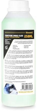 BeamZ FSMF250E - Líquido de humo estándar 250ML para eventos | Líquido de humo de 250ML con producción uniforme, compatible con máquinas de humo para eventos