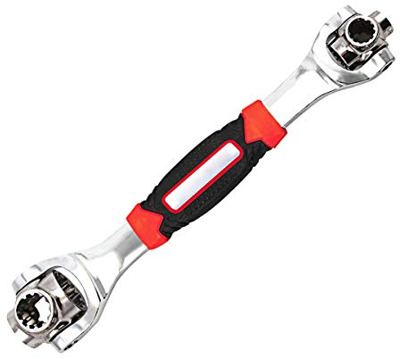 Trepot Universal Wrench 48 in 1 Socket,Works with Spline Bolts, 6-12-Point, Torx, Square Damaged Bolts and Any Size Standard or Metric Multi-purpose universal wrench