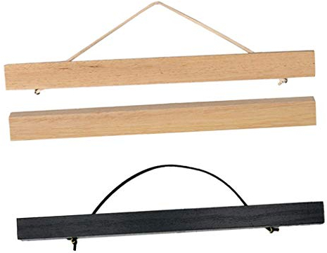 Tubayia 4 Stück Magnetische Holz Poster Bilderrahmen Malerei Bilder Aufhänger Posterleiste