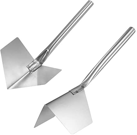 uxcell Inside and Corner Trowels 2.7 Inch Stainless Steel Drywall Corner Knife, Small