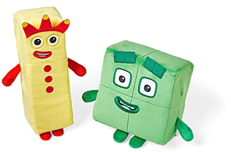 Learning Resources Verspielte Freunde: Numberblocks DREI und Vier, Numberblocks-Plüschfiguren DREI und Vier, Numberblocks Plüsch Mädchen & Jungen, Kuscheltiere für Kleinkinder 1-3, Alter 18 Monate+