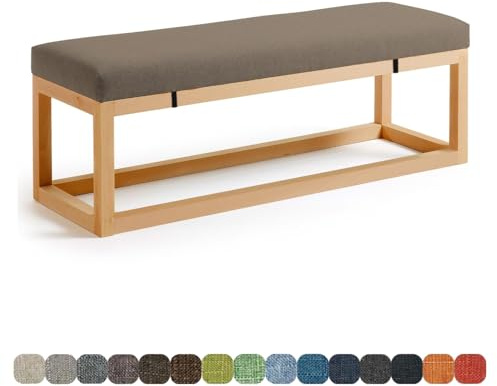 Lsjoaw Bankauflage Bankkissen Sitzauflage Sitzkissen Bank 180X50X3CM Stuhlkissen Bankpolster Schaukel mit abnehmbarem Bezug für Fensterbank Outdoor Gartenmöbel Terrasse Drinnen Sitz,Hemp Brown