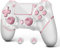 AceGamer Controller per Ps4, controller wireless per Ps4 con doppia vibrazione, jack per cuffie stereo, controllo di movimento a sei assi, compatibile con console Ps4/Slim/Pro（Rosa&Bianco）