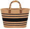 MengH-SHOP Tote Bag Summer Sac de Plage pour Femmes Grand Sac à Main Hand-Woven avec Top-Handle Sacs de Courses pour Voyage Date Vacances, Kaki & Noir