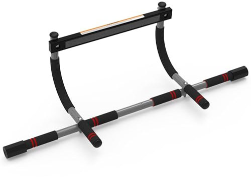 leikefitness Pull-Up Bar For Door Frame, Portable Multi 3 Grips Doorway Grip Chin Up Bar for Home, No-Drill Installation, Thickened Steel, Heavy Duty Hook Bar. (36.41 * 13.70 * 10.70)