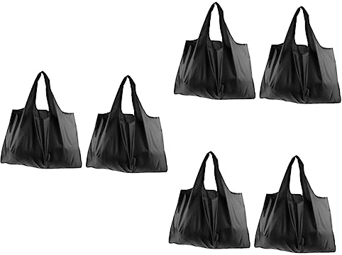 BESTonZON 6pcs Fashion Handbag Tote Bag Oxford Cloth Shopping Bag Multi-purpose Outdoor Carry Black