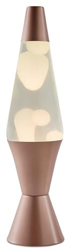 Spencer Gifts Lava® Lamp - 17 Rose Gold - The Original Motion Lamp - White Wax and Clear Liquid with Hand Painted Rose Gold Base Exclusive