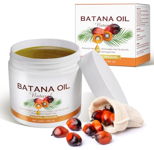 100% reines, natürliches Batana-Haaröl (220 g) - Beseitigt Spliss - Verleiht dem Haar Glanz - Batana-Haaröl für dickeres Haar - Repariert geschädigtes Haar und Haut für Männer und Frauen.